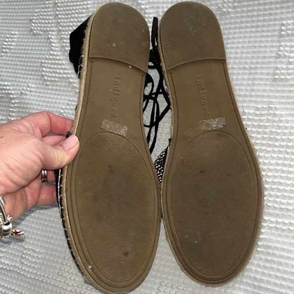 Indigo Road ladies espadrille flats with ankle tie size 9 - Picture 4 of 6